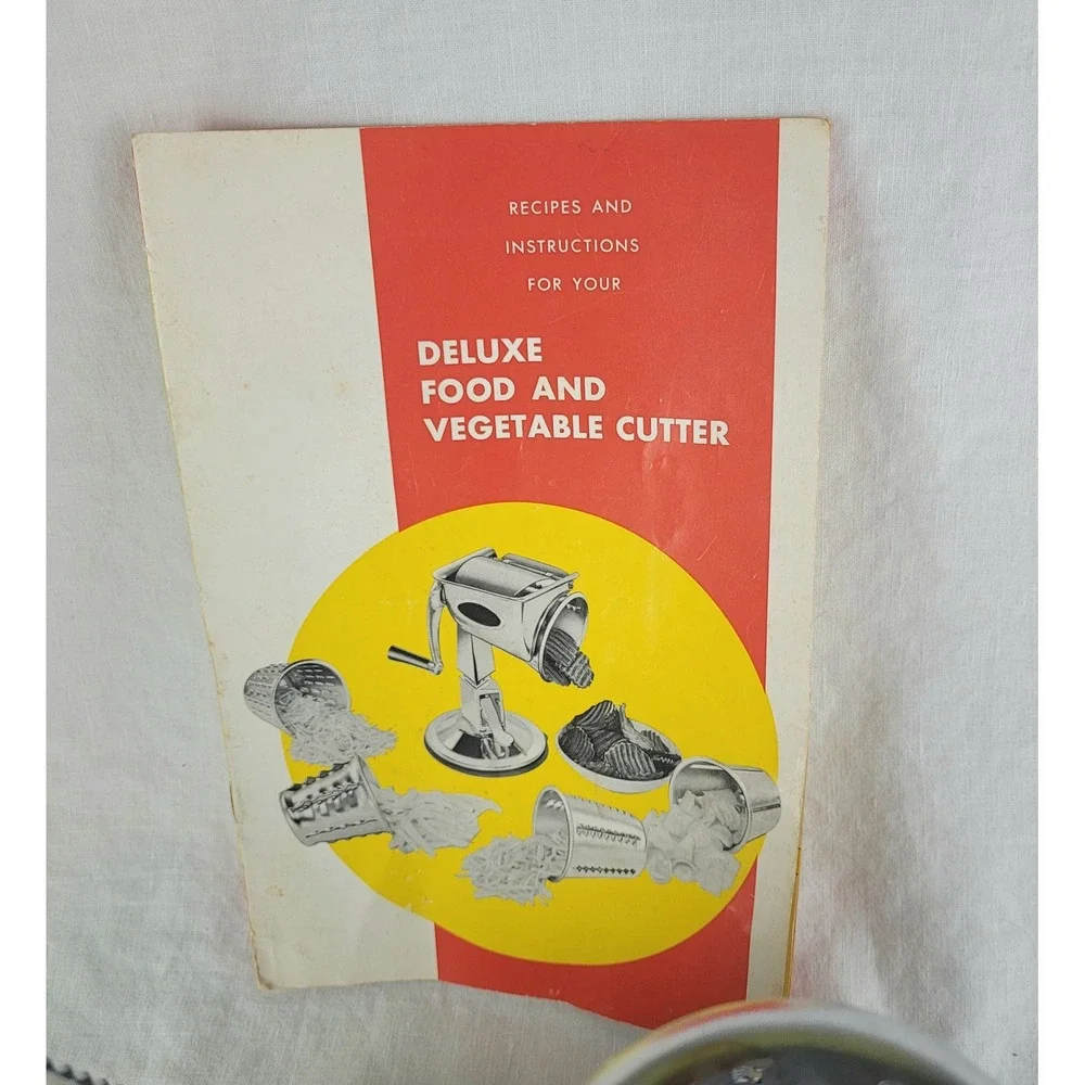Vintage Townecraft Deluxe‎ Manual Rotary Food Vegetable Cutter 5 Cones